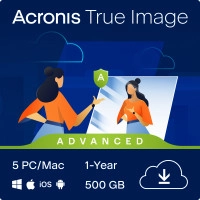 Acronis True Image Advanced 5 PC 1 Jaar | 500 GB cloudopslag