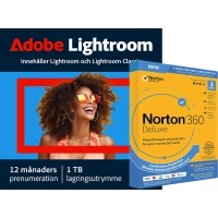 Adobe Lightroom CC + Norton 360 Deluxe för 3 enheter | 1 år