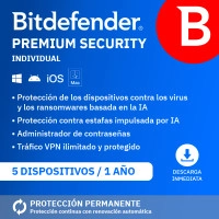 Bitdefender Premium Security Individual 2026 | 5 Dispositivos | 1 Año