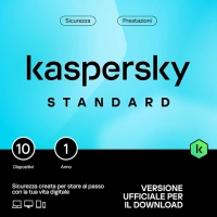 Kaspersky Standard 10 dispositivi | 1 anno | Italia | Successore di Kaspersky Antivirus