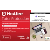 McAfee Total Protection - 1 Vuosi - 5 Laitteelle + Jottacloud Henkilökohtainen Rajoittamaton 3 Kuukautta