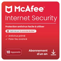 McAfee Internet Security 10 appareils - 1 an