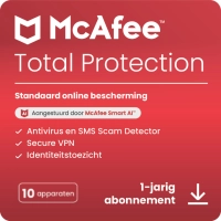 McAfee Total Protection - 1 Jaar - 10 Apparaten