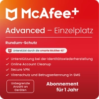 McAfee+ Advanced Individual 1 Jahr - Unbegrenzte Geräte