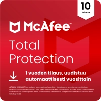 McAfee Total Protection - 1 vuosi - 10 laitetta
