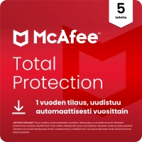 McAfee Total Protection - 1 Vuosi - 5 Laitetta