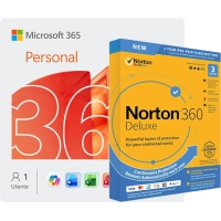 Microsoft 365 Personal + Norton 360 Deluxe per 1 anno