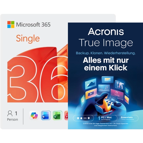 Microsoft 365 Single + Acronis True Image Essentials 1 PC