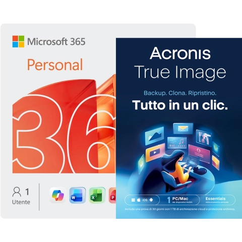 Microsoft 365 Personal + Acronis True Image Essentials 1 PC