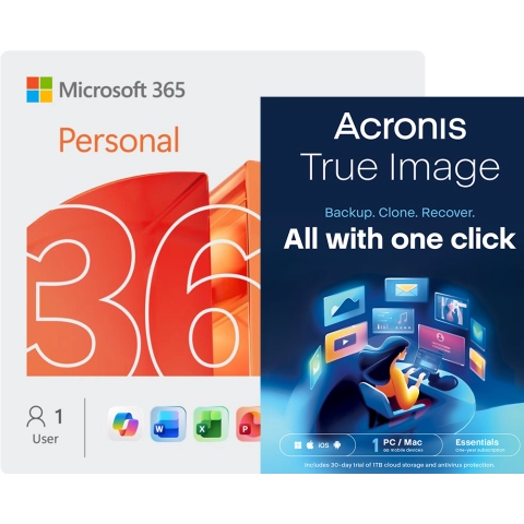 Microsoft 365 Personal + Acronis True Image Essentials 1 PC 