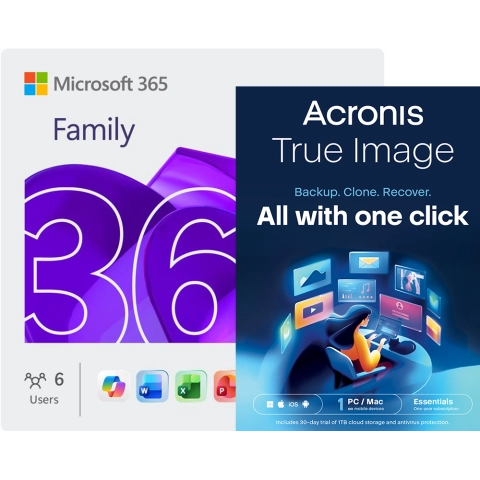 Microsoft 365 Family + Acronis True Image Essentials 1 PC
