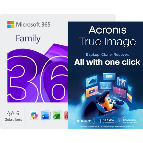 Microsoft 365 Family + Acronis True Image Essentials 1 PC 