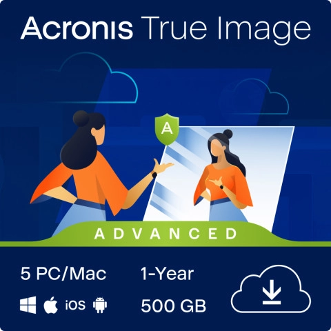 Acronis True Image Advanced 5 PC 1 Jaar | 500 GB cloudopslag