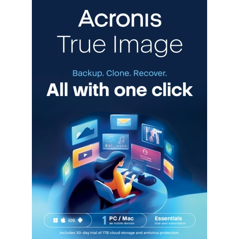 Acronis True Image Essentials 1 PC 1 Year 
