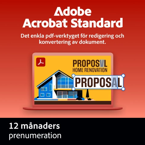 Adobe Acrobat Standard 1 år