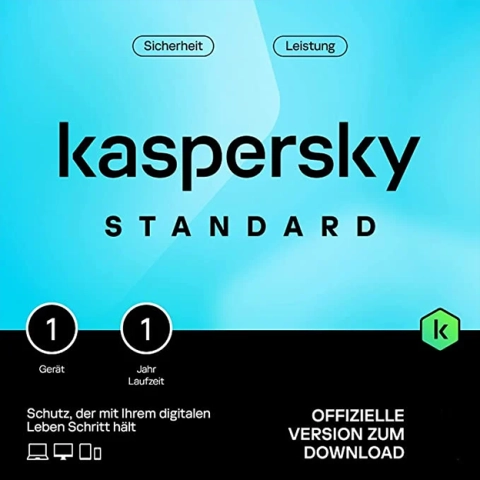 Kaspersky Standard 2026 - 1 Gerät - 1 Jahr - DACH - Nachfolger von Kaspersky Antivirus und Internet Security