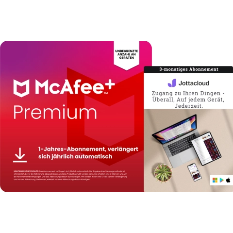 McAfee+ Premium Individual + Jottacloud Personal Unlimited 3 Monate