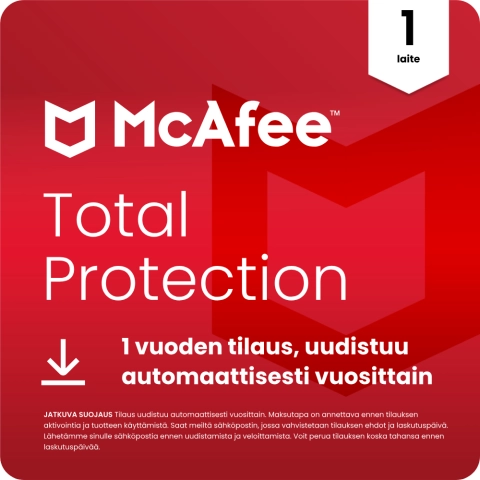 McAfee Total Protection - 1 vuosi - 1 laite