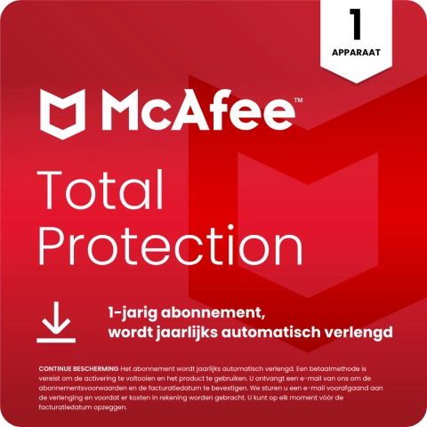 McAfee Total Protection - 1 Apparaat - 1 Jaar