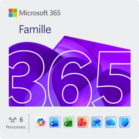 Microsoft 365 Famille 6 Personnes - 1 An