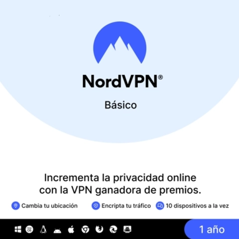 NordVPN Básico 10 Dispositivos - 1 Año