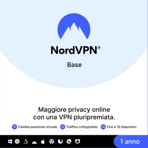NordVPN Base 10 Dispositivi - 1 Anno