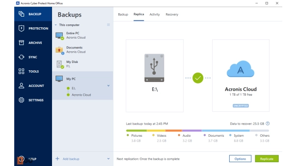 Acronis True Image Premium 5 PC 1 Year | 1 TB cloud storage