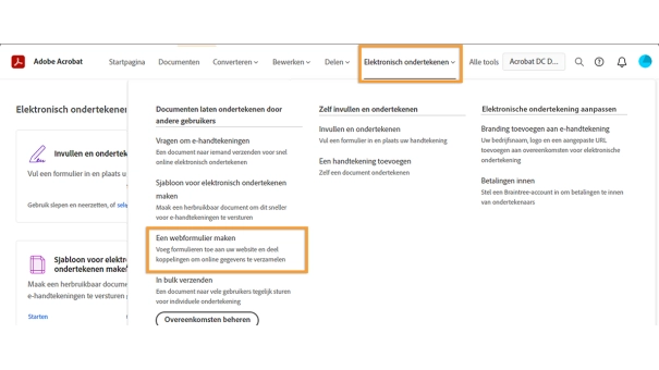 Adobe Acrobat-pro-webformulier-maken-online