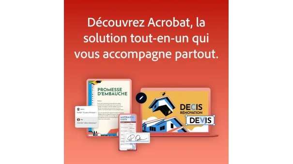 Adobe Acrobat Professional 1 utilisateur 1 an