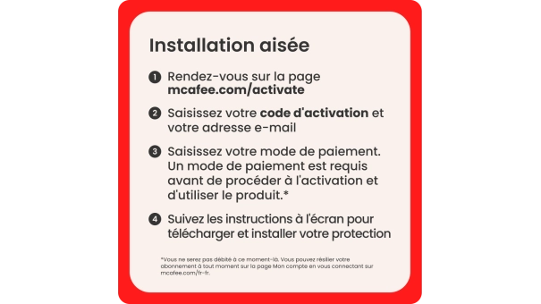 McAfee Total Protection - 1 An - 1 Appareil