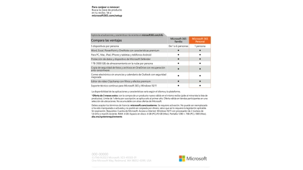 Microsoft 365 Personal + Norton 360 Deluxe durante 1 año