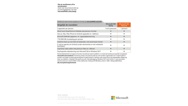 Microsoft 365 Personal + Norton 360 Deluxe voor 1 jaar