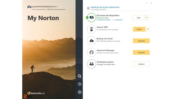 Norton 360 Advanced | 10 Dispositivi | 1 Anno | Con 200 GB di backup nel cloud