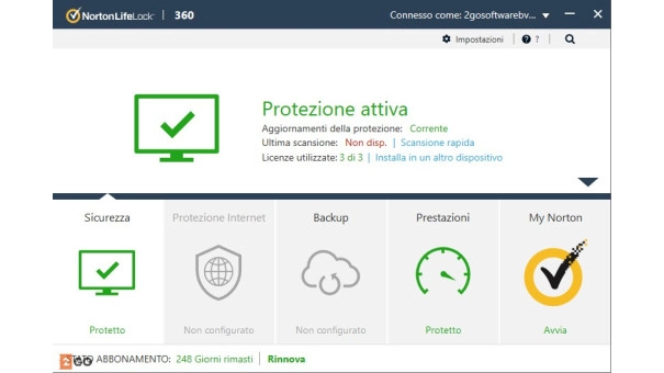 Norton 360 Advanced | 10 Dispositivi | 1 Anno | Con 200 GB di backup nel cloud