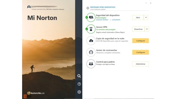 Norton 360 Advanced | 10 Dispositivos | 1 Año | Con 200 GB de copia de seguridad en la nube