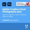 Adobe Creative Cloud pour la Photo 1 utilisateur 1 an