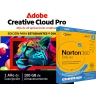 Adobe Creative Cloud Pro Student & Teacher Edition + Norton 360 Deluxe para 3 dispositivos | 1 Año